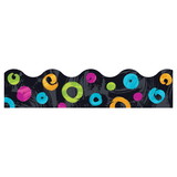 TREND T-92691 Clr Harm Swirl Dots On Blck Trmmrs