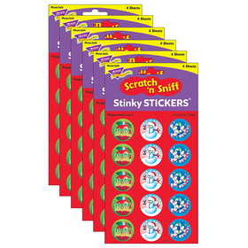 TREND T-932-6 Stinky Stickers Christmas, 60 Per Pk Acid-Free Peppermint (6 PK)