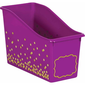 Teacher Created Resources TCR20339 Purple Confetti Plastic Book Bin