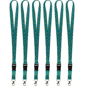 Teacher Created Resources TCR20349-6 Teal Confetti Lanyard (6 PK)