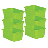 Teacher Created Resources TCR20382-6 Lime Small Plastic Bin (6 EA)