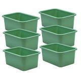 Teacher Created Resources TCR20396-6 Green Small Plastic Storage, Bin (6 EA)