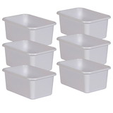 Teacher Created Resources TCR20399-6 White Small Plastic Storage, Bin (6 EA)