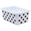 Teacher Created Resources TCR20401 Black Polka Dots Small Storage Bin, Plastic, Price/Each