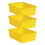Teacher Created Resources TCR20410-3 Yellow Large Plastc Storage, Bin (3 EA)