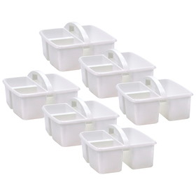 Teacher Created Resources TCR20445-6 White Plastic Storage Caddy (6 EA)
