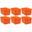 Teacher Created Resources TCR20447-6 Orange Plastc Multi-Purpose, Bin (6 EA)