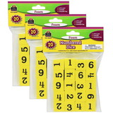 Teacher Created Resources TCR20604-3 Foam Numbered Dice Numerals, 1-6 (3 PK)