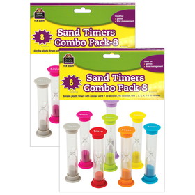 Teacher Created Resources TCR20697-2 Small Sand Timers Combo 8, Per Pk (2 PK)