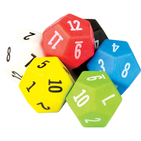 Teacher Created Resources TCR20806 12 Sided Dice 6 Pack