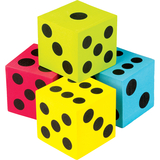 Teacher Created Resources TCR20810 4 Pack Foam Colorful Jumbo Dice