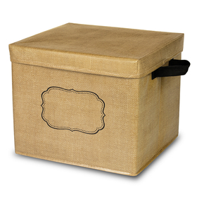 Teacher Created Resources TCR20834 Burlap Storage Bin Box W/Lid