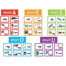 Teacher Created Resources TCR20850 Short Vowels Pocket Chart Cards