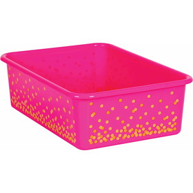 Teacher Created Resources TCR20898 Pink Confetti Large Plastic Bin