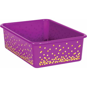 Teacher Created Resources TCR20899 Purple Confetti Large Plastic Bin