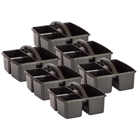 Teacher Created Resources TCR20902-6 Black Plastic Storage Caddy (6 EA)