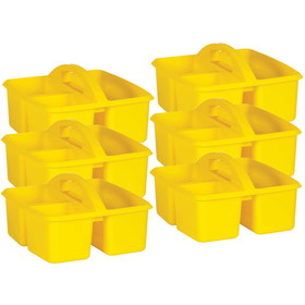 Teacher Created Resources TCR20912-6 Yellow Plastic Storage Caddy (6 EA)