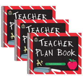 Teacher Created Resources TCR2093-3 Teacher Plan Book Chalkboard (3 EA)