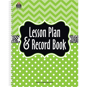 Teacher Created Resources TCR2384 Lime Chevrons And Dots Lesson Plan - Record Book