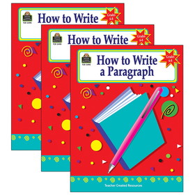 Teacher Created Resources TCR2490-3 How To Write A Paragraph, Gr 6-8 (3 EA)