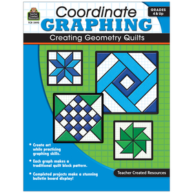 Teacher Created Resources TCR2493 Coordinate Graphing Creating Geometry Quilts Gr 4 & Up