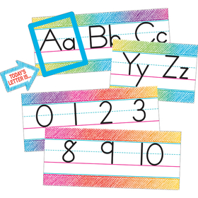 Teacher Created Resources TCR3052 Colorful Scribble Alphabet Line Bbs