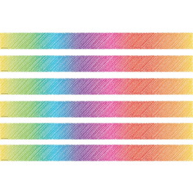 Teacher Created Resources TCR3418-6 Colorful Scribble Straight, Border (6 PK)