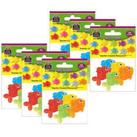 Teacher Created Resources TCR3551-6 Colorful Fish Mini Accents (6 PK)