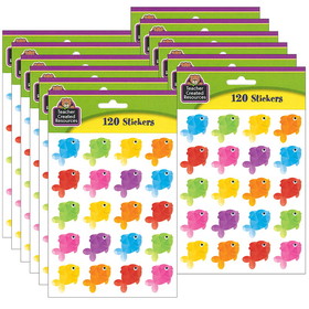 Teacher Created Resources TCR3553-12 Colorful Fish Stickers (12 PK)