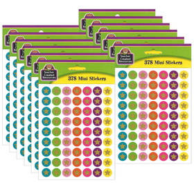 Teacher Created Resources TCR3602-12 Confetti Stars Stickers, Mini (12 PK)
