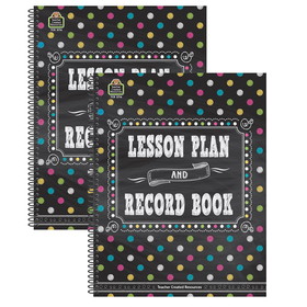 Teacher Created Resources TCR3716-2 Chalkboard Brights Lesson, Plan And Record Book (2 EA)
