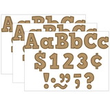 Teacher Created Resources TCR3938-3 Burlap Bold Block 4In, Letters Combo Pack (3 PK)