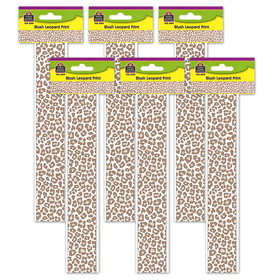 Teacher Created Resources TCR3939-6 Blush Leopard Print Straight, Border (6 PK)