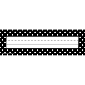 Teacher Created Resources TCR4001 Black Polka Dots Name Plates