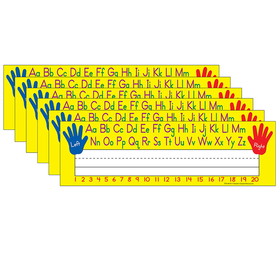 Teacher Created Resources TCR4019-6 Left Right Alphabet, 36 Per Pk Flat Name Plates (6 PK)