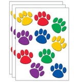 Teacher Created Resources TCR4114-3 Accents Colorful Paw Prints (3 PK)
