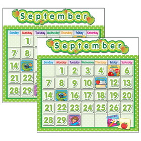 Teacher Created Resources TCR4188-2 Polka Dot School Calendar Bb, Set (2 EA)