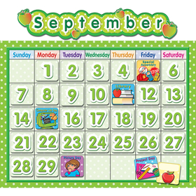 Teacher Created Resources TCR4188 Polka Dot School Calendar Bb Board