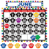 Teacher Created Resources TCR4328 Colorful Paw Prints Calendar Bb Set