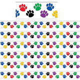 Teacher Created Resources TCR4641-6 Colorful Paw Prints Border, Trim (6 PK)