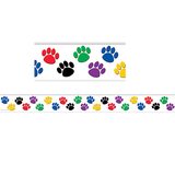 Teacher Created Resources TCR4641 Colorful Paw Prints Border Trim