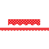 Teacher Created Resources TCR4665 Red Mini Polka Dots Border Trim