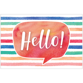 Teacher Created Resources TCR4764 Watercolor Hello Postcards