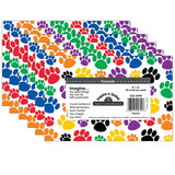 Teacher Created Resources TCR4799-6 Colorful Paw Prints Postcard (6 PK)
