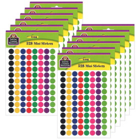 Teacher Created Resources TCR4820-12 Colorful Circles Mini, Stickers (12 PK)