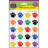 Teacher Created Resources TCR4973 Colorful Paw Print Stickers Value Pack