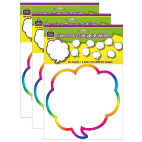 Teacher Created Resources TCR5047-3 Speech/Thought Bubbles, Accents (3 PK)