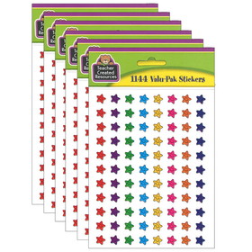 Teacher Created Resources TCR5141-6 Smiley Stars Mini Stickers, Value Pack 1144 Per Pk (6 PK)