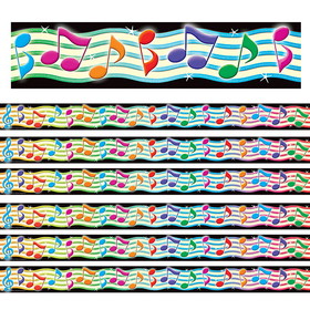 Teacher Created Resources TCR5155-6 Musical Notes Straight, Border Trim (6 PK)