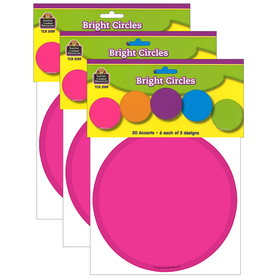 Teacher Created Resources TCR5189-3 Bright Colors Circles, Accents (3 PK)